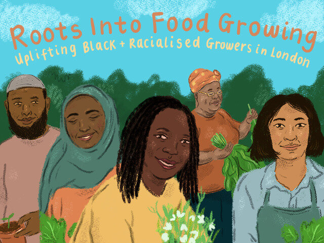 illustration of 5 people of colour