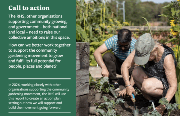 Call to Action Call to Action from RHS two people digging in a flower bed
