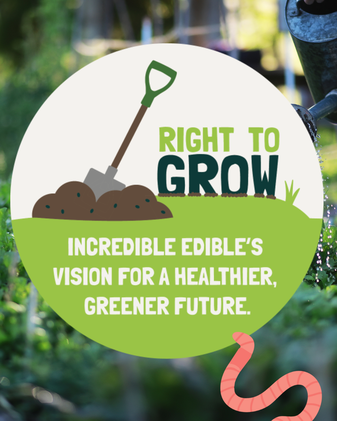 The Vision right to grow a spade digging land graphic