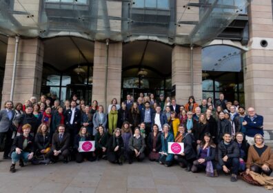 Sustainable Food Places in Westminster 2024. Credit: Jonathan Goldberg people outside westminster