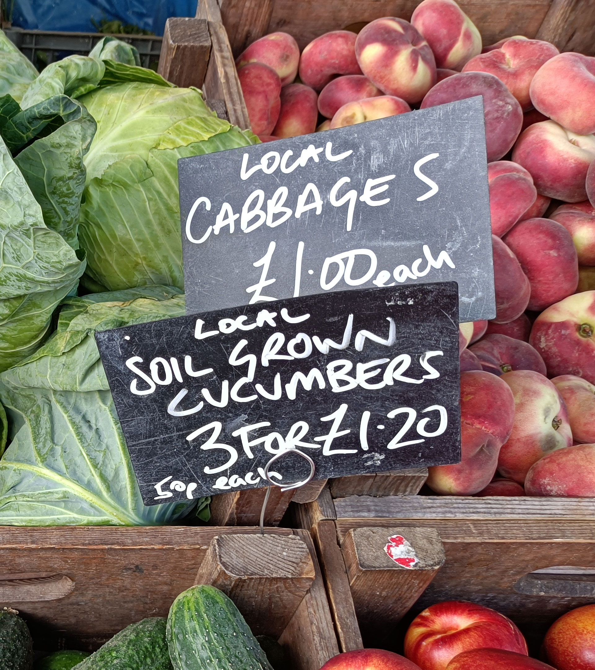 local veg at a green grocers